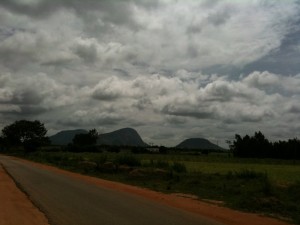 View of Nandi Hills from Doddaballapur Road